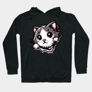 Cute cat peeking Hoodie